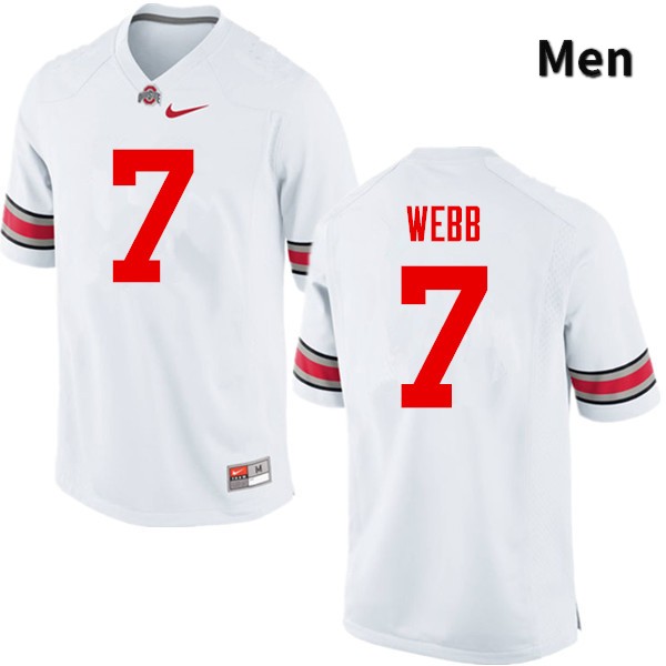 Ohio State Buckeyes Damon Webb Men's #7 White Game Stitched College Football Jersey
